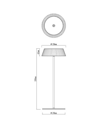 RELAX * SOBREMESA LED NEGRO - RECARGABLE